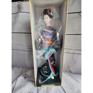 Chinese Traditional Handicraft Qing Dynasty Silk Doll 16 3/4" In Box READ